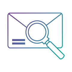 mail envelope with magnifying glass