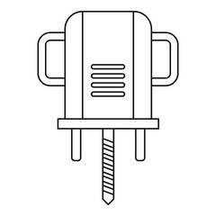 Boer drill icon outline