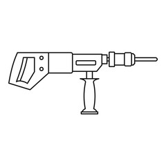 Electric drill, perforator icon outline