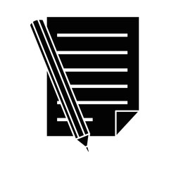 paper document with pencil