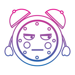 angry clock kawaii icon image vector illustration design 