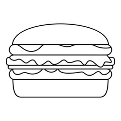 Burger icon outline