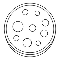 Slice of salami icon outline