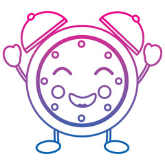 happy clock kawaii icon image vector illustration design  