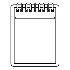Blank spiral notepad icon outline