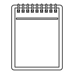 Blank spiral notepad icon outline