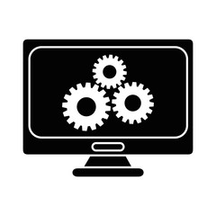 computer display with gears