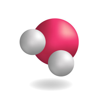 Molecule water H2O symbol, vector