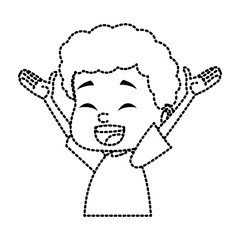 Cute school boy cartoon icon vector illustration graphic design