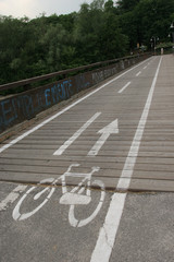 Fototapeta premium Pista ciclabile a Bolzano