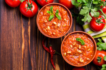 Indian Tomato Rasam with lentil, mint, cilantro and cashew