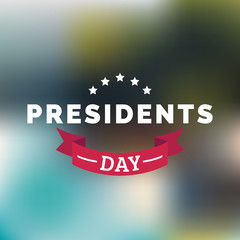Vector Presidents Day card. National american holiday illustration with stars and ribbon. Festive poster with lettering.