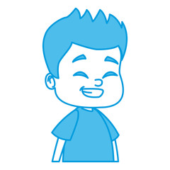 Cute school boy cartoon icon vector illustration graphic design
