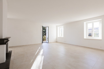 Interiors of modern house, empty room
