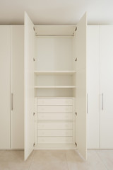 Open wardrobe in a modern house
