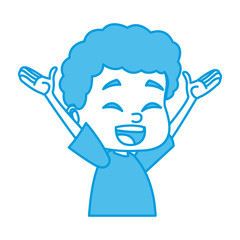 Cute school boy cartoon icon vector illustration graphic design