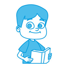 Cute school boy cartoon icon vector illustration graphic design
