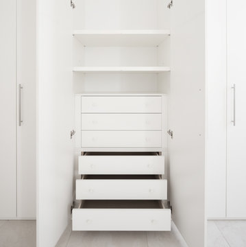 Open Wardrobe, Detail Of The Cabinet Drawers