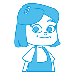 Obraz na płótnie Canvas Cute school girl cartoon icon vector illustration graphic design