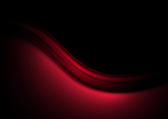 Red waves on a dark background