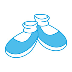 Girl shoes cartoon icon vector illustration graphic design