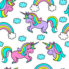 Obraz premium Cartoon patch. Vector seamless pattern