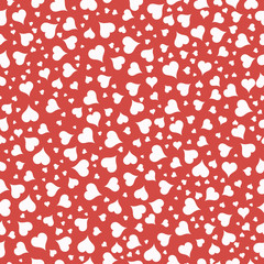 Beautiful romantic seamless pattern with hearts