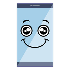 smartphone device kawaii character