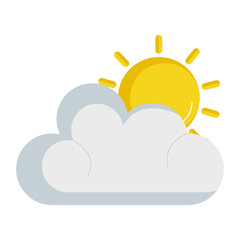 summer sun with clouds