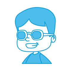 School boy with glasses icon vector illustration graphic design