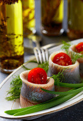 Fillet of Atlantic Herring in oil.