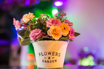 Bucket with flowers