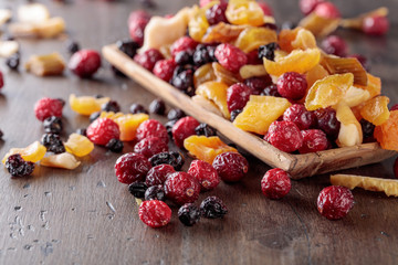 Dried fruits and berries.