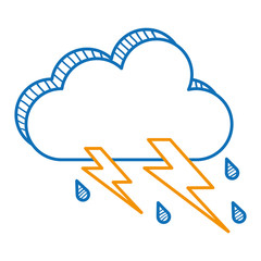 weather cloud rainy with ray