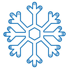 snowflake weather isolated icon