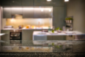 desk in kitchen space 