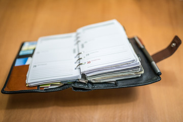 Notizbuch, aufgeschlagen