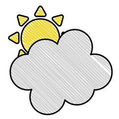 summer sun with clouds