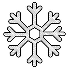 snowflake weather isolated icon
