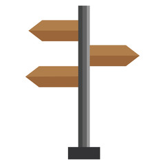 wooden arrows guide label