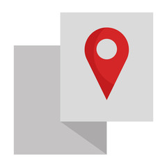 paper with pin location