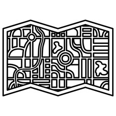 paper map guide icon