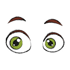 Woman eyes cartoon icon vector illustration graphic design