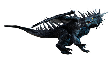 Fototapeta premium 3D Rendering Fantasy Dragon on White