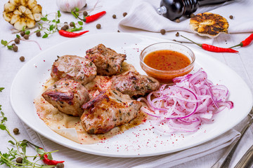 Kebab of veal