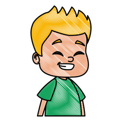 Cute school boy cartoon icon vector illustration graphic design