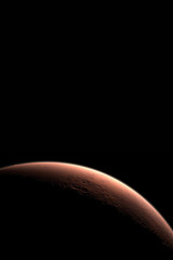 Mars in outer space. Elements of this image furnished by NASA.