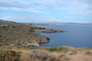 Panorama of the coastal zone of the southern part of mainland Greece.