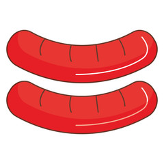 delicious sausage isolated icon