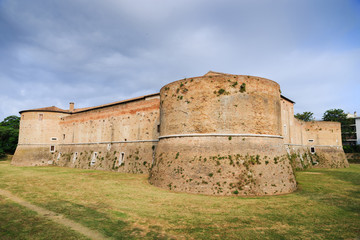 Fototapeta na wymiar Rocca Costanza - imposing medieval castle in Pesaro. Marche, Italy.